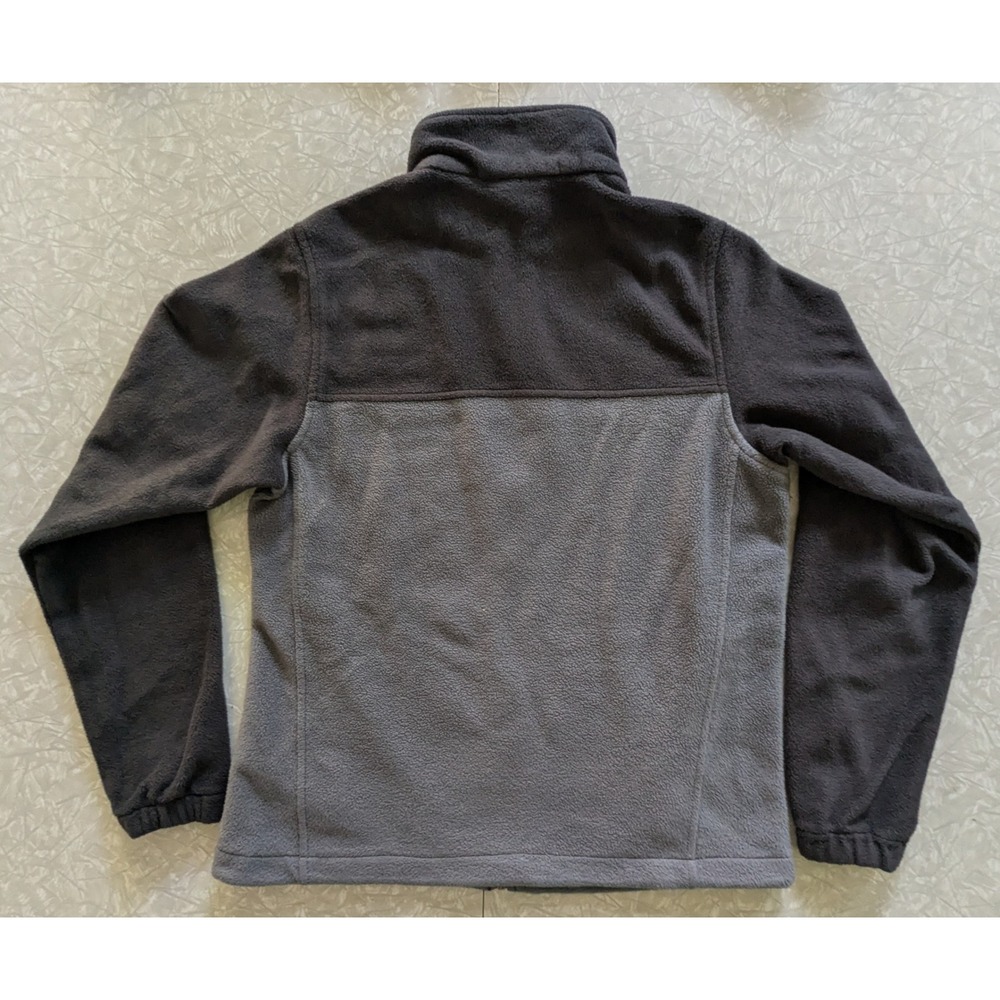 Columbia Mens Fleece Jacket Gray Black Colorblock Full Zip Size Medium - Picture 2 of 5